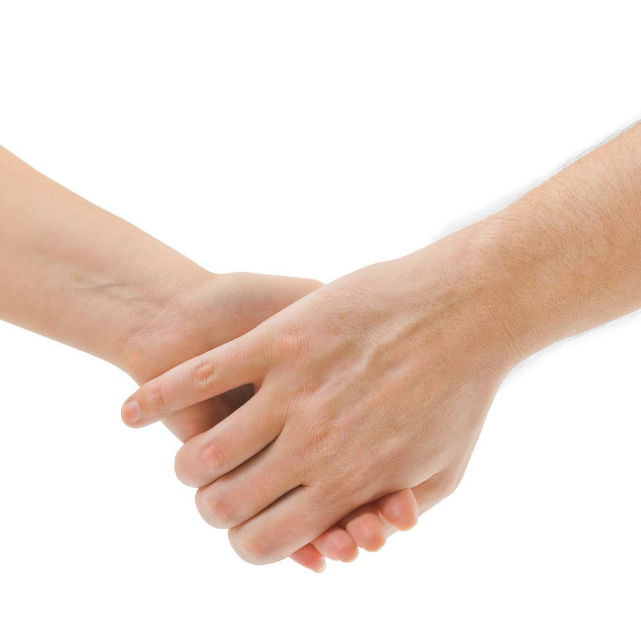 Man and woman hands Man and woman hands isolated on white background